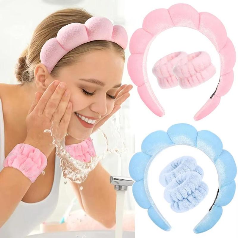 Hair Washing Wristband, 1 Set Soft Face Washing Headband, Hair Styling Accessories for Face Washing, Makeup, Shower and Skin Care