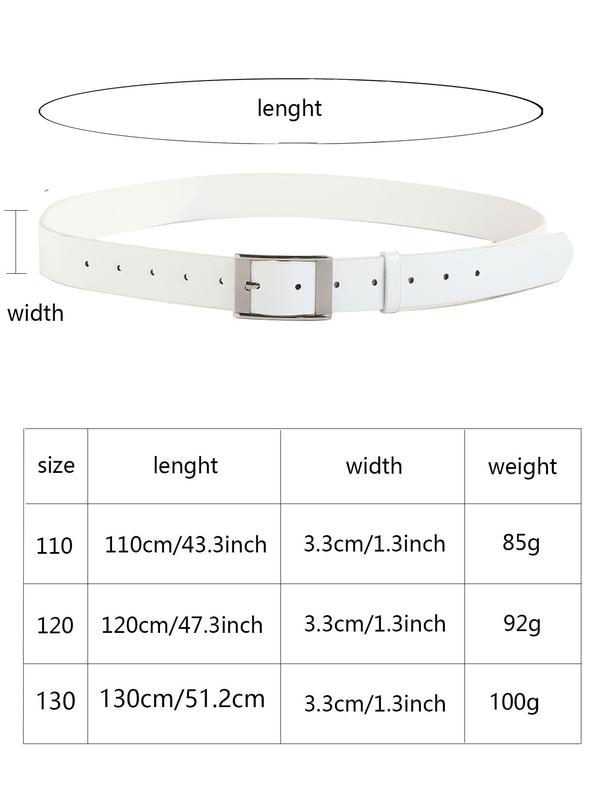 Women's Fashionable Solid Color PU Leather Belt, Casual Pin Buckle Design Waistband for Jeans & Dresses, Trendy All-match & Exquisite Belt for Birthday Gift