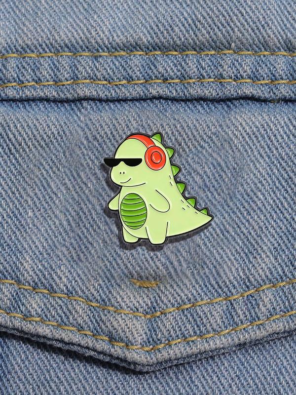 Unisex Casual Dinosaur Design Brooch, Cute Novelty Badge for Clothes & Hat & Backpack Decor, Chic Kawaii Clothes Accessories for Women & Men