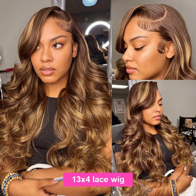 Highlight Wig 100%  13x6 Hd Lace Frontal Wig Honey Blonde Lace Front Wigs  Body Wave 4x4 5x5 Closure Wig