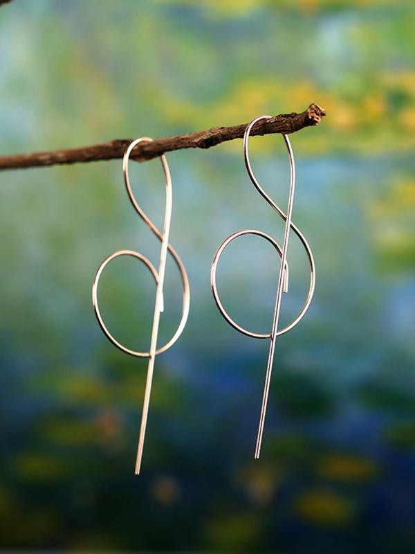 Fashionable Music Note Design Dangle Earrings, Elegant Jewelry for Women for Daily Decoration, Trendy All-match & Exquisite Jewelry for Gift