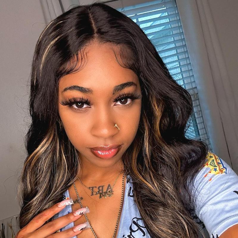 TESLAL  Balayage Wear It and Go Glueless Wig Pre Cut HD Lace 6X6X1 Lace Wig  180% Density Body Wave