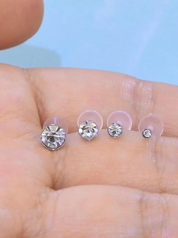 Cute Rhinestone Decorated Lip Studs, Cartilage Earrings, Body Piercing Jewelry Set, Women's Jewelry for Party, Daily Decor, Trendy All-match & Exquisite Jewelry for Birthday Gift