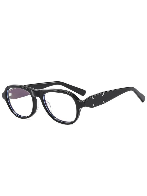 Unisex Simple Style Plain Color Eyeglasses, Trendy Casual Eyeglasses for Everyday Use, Fashion Accessories for Outdoor Activities