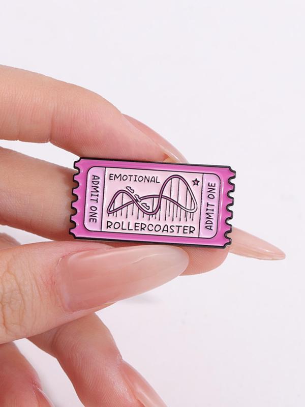 Cartoon Roller Coaster Pattern Brooch, Fashion Pin Brooch for Party, Daily Clothing Decor, Trendy All-match & Exquisite Brooch for Birthday Gift