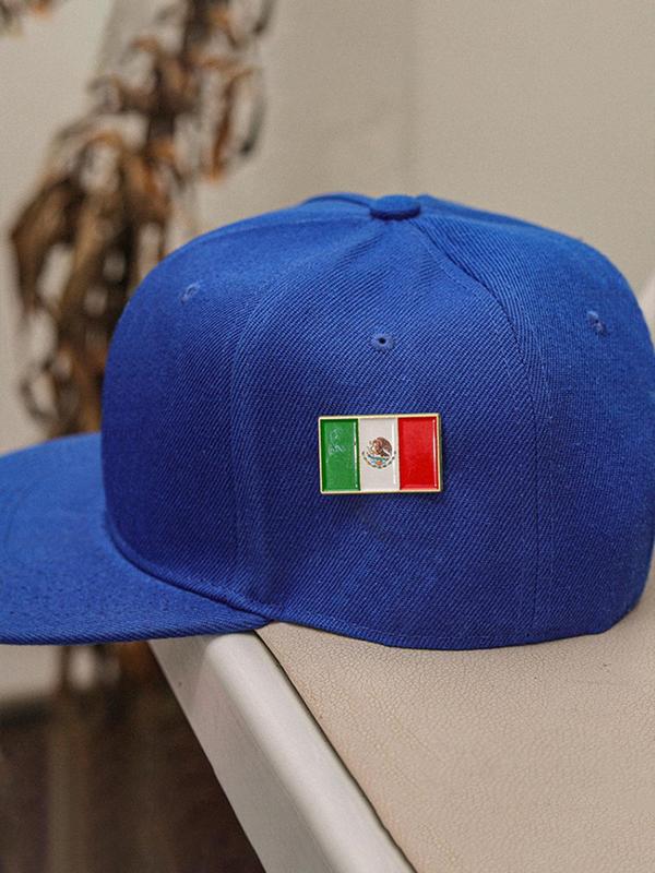 Mexico Flag Design Brooch, Fashionable Hat Pin for Women & Men, Vintage Hat Decoration for Daily Wear, Trendy All-match & Exquisite Hat Accessories for Birthday Gift