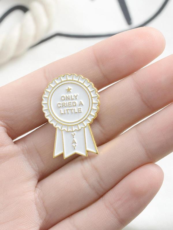 Elegant Letter Pattern Brooch, Fashion Brooch for Women & Men, Enamel Pin Suitable for Backpacks, Jeans, Scarves, Hats Decoration