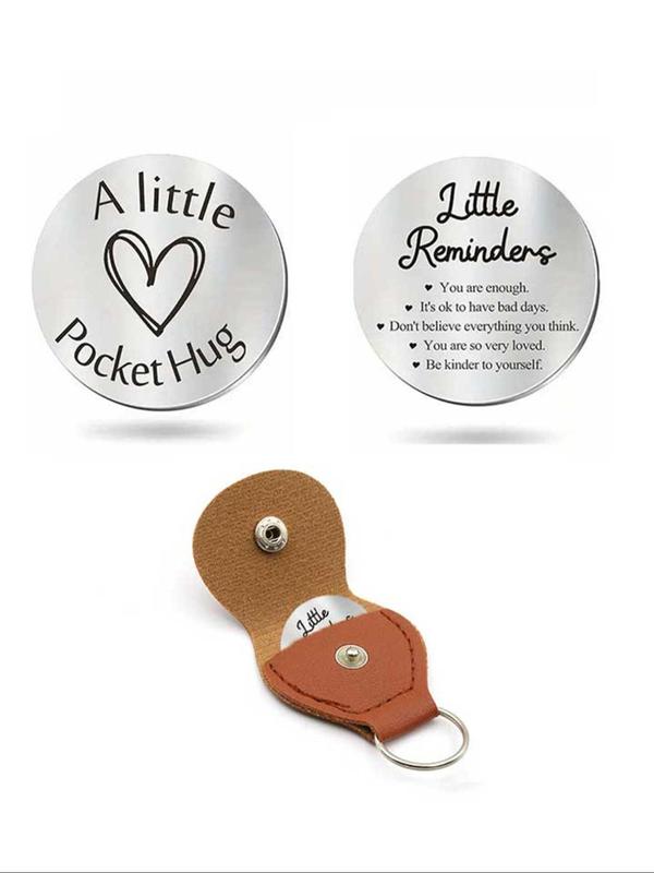 Stainless Steel Pocket Hug Token, Little Reminders Pocket Hug Token, Keepsake for Men, Fashion Accessories for Daily Use