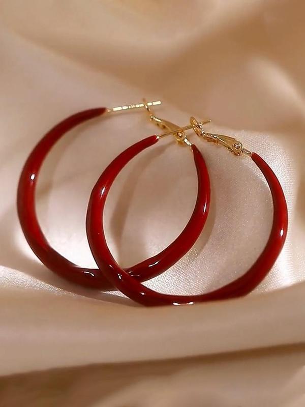 Minimalist Temperament Hoop Earrings, Fashionable Jewelry for Women, Trendy All-match & Exquisite Jewelry for Birthday Gift