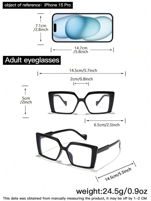 Unisex Fashionable Trendy Mixed Frame Eyeglasses, 2024 New Style Casual Versatile Glasses for Everyday Use, Fashion Accessories for Outdoor Activities