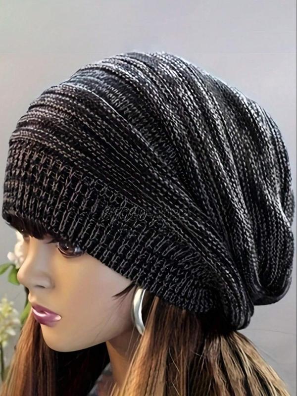 Soft Knit Hat, Casual Soft Warm Beanie Hat for Fall & Winter, Fashion Accessories for Women & Men for Outdoor Activities