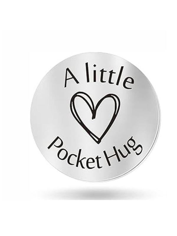 Stainless Steel Pocket Hug Token, Little Reminders Pocket Hug Token, Keepsake for Men, Fashion Accessories for Daily Use