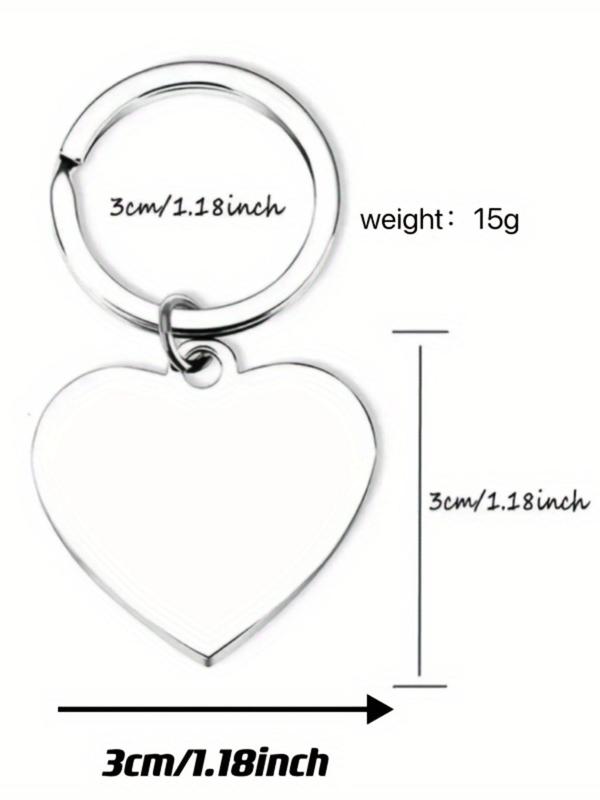 I'm A Swift Letter Pattern Keychain, Heart Shaped Stainless Steel Keychain for Women & Men, Fashion Accessories for Daily Use