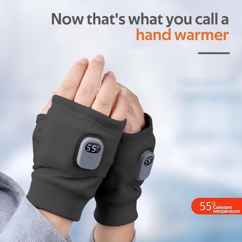 Portable Heating Gloves with Digital Display, 1 Pair Rechargeable Hand Warmer, Heated Gloves with Three Temperature Modes for Home Use