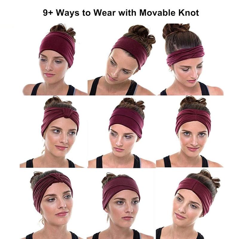 Headbands for Women African Boho Wide Hairband Headband Knotted Head Wraps Turbans Hair Accessories