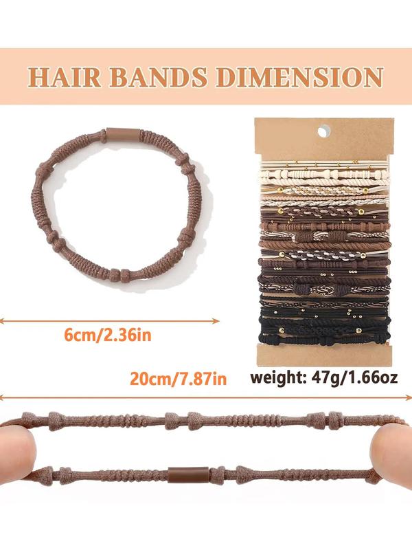 Boho Style Hair Tie, Casual Hair Accessories for Women & Girls, Headwear for Thick Hair, Hair Accessories for Party, Daily, Back To School, Fall Outfits, Fall Freshness Fall