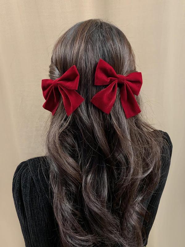 Women's Cute Bow Decor Hair Clip for Gift, Fashionable Hair Accessories for Daily Wear, Daily Clothing Decor