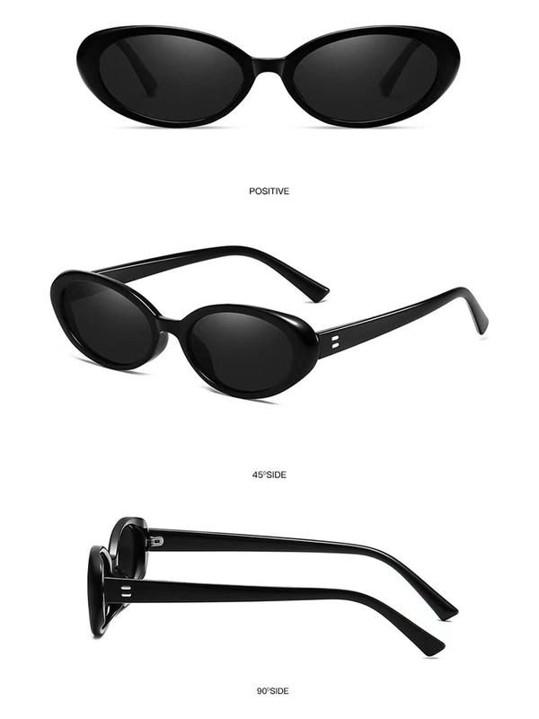 Unisex Vintage Tinted Lens Sunglasses, Retro Oval Sunglasses for Men & Women, Travel Accessories for Trip & Driving