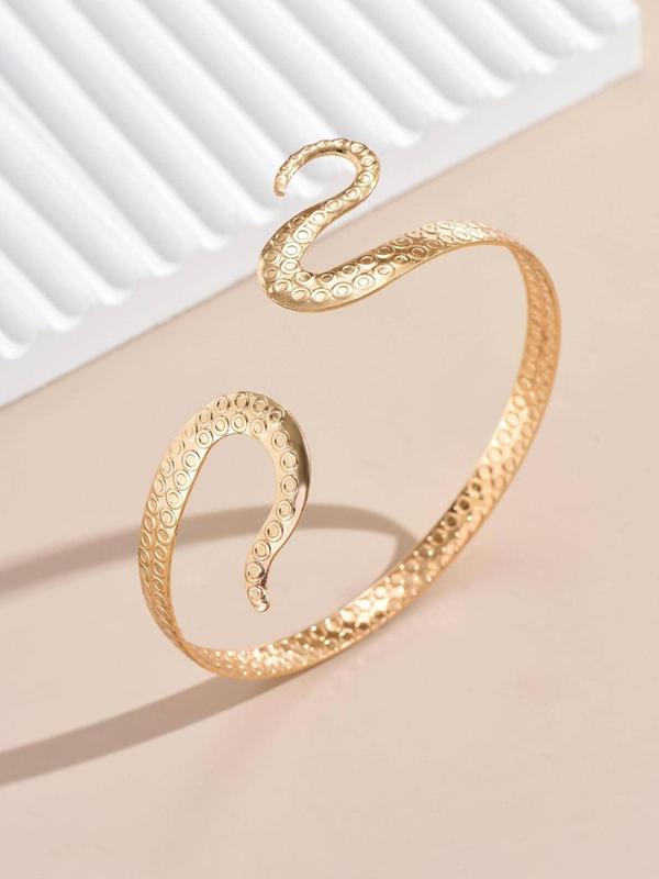 Vintage Creative Snake Design Arm Cuff, Women's Fashion Body Jewelry for Evening Party, Female Classic Fashion Accessories for Daily Wear