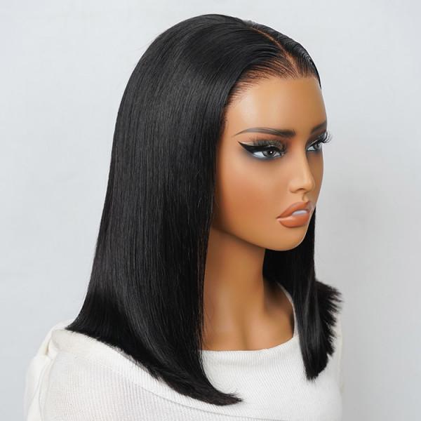 SuperNova Silky Straight Ready Go Glueless Bob Wigs Pre Cut 7*4 Lace Closure Wigs