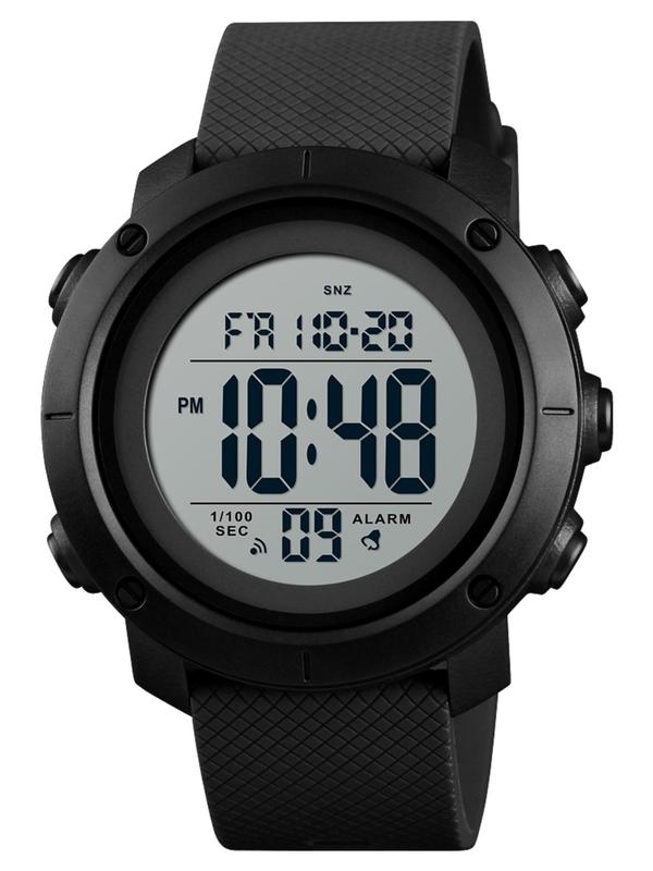 Men's Outdoor Sports Watch, Fashionable Digital Watch with Luminous Dial & Alarm, Multifunctional Waterproof Watch with Week & Date Display for Men, with Box