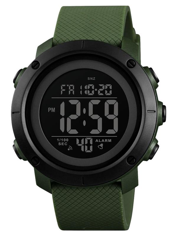 Men's Outdoor Sports Watch, Fashionable Digital Watch with Luminous Dial & Alarm, Multifunctional Waterproof Watch with Week & Date Display for Men, with Box