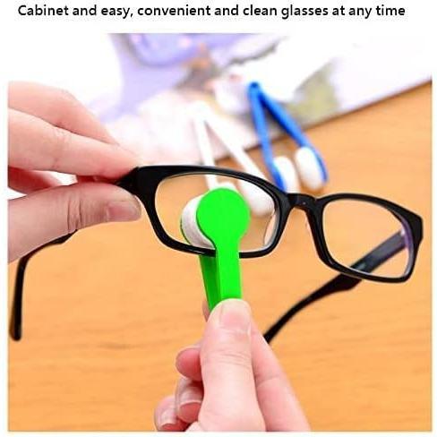 5-Piece Portable Eyeglass Cleaner Set, Mini Microfiber Brush for Sunglasses and Glasses, Magnetic Lens Cleaning Tool, Random Color