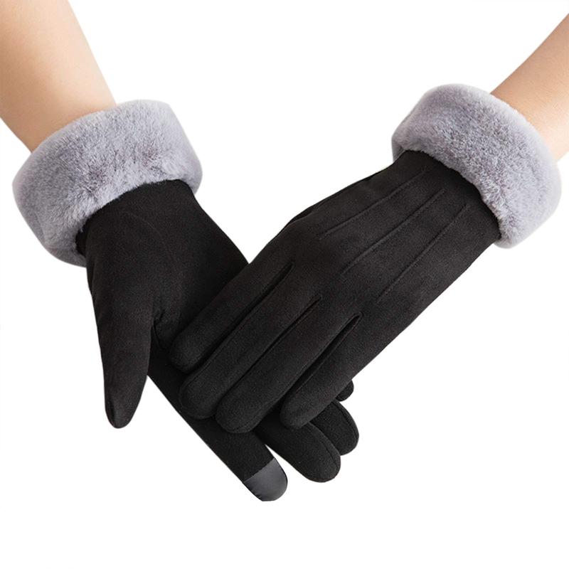 Women's Winter Touch Screen Gloves Thermal Warm Soft Fleece Lined Gloves Elastic Cuff Winter Texting Gloves for Cold Weather