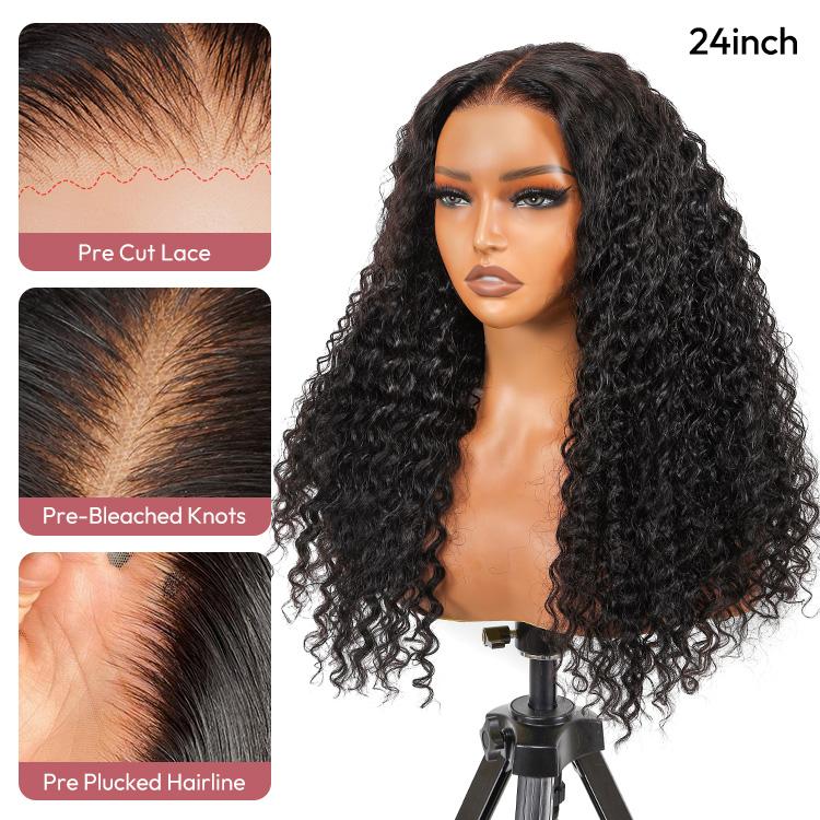 West Kiss Ready Go Glueless Wig Deep Wave 7x4 Closure Wig Human Hair Pre Cut Lace 7x5 Closure Wig Pre Bleached PrePlucked 13x4 Lace Front Wig Beginner Friendly