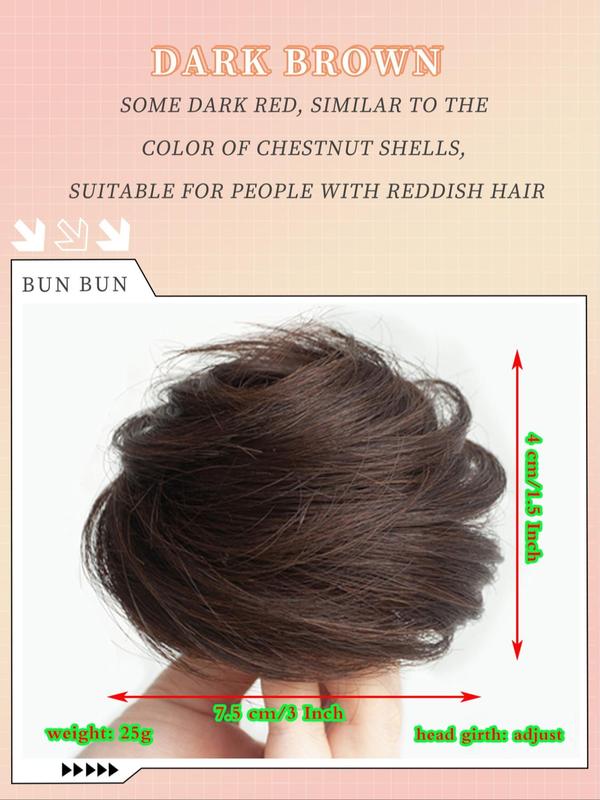 Women's Simple Style Plain Color Hair Bun, Casual Trendy Hair Bun for Daily, Party Use, Striking Natural Fluffy Wig for Daily Use for Women & Girls