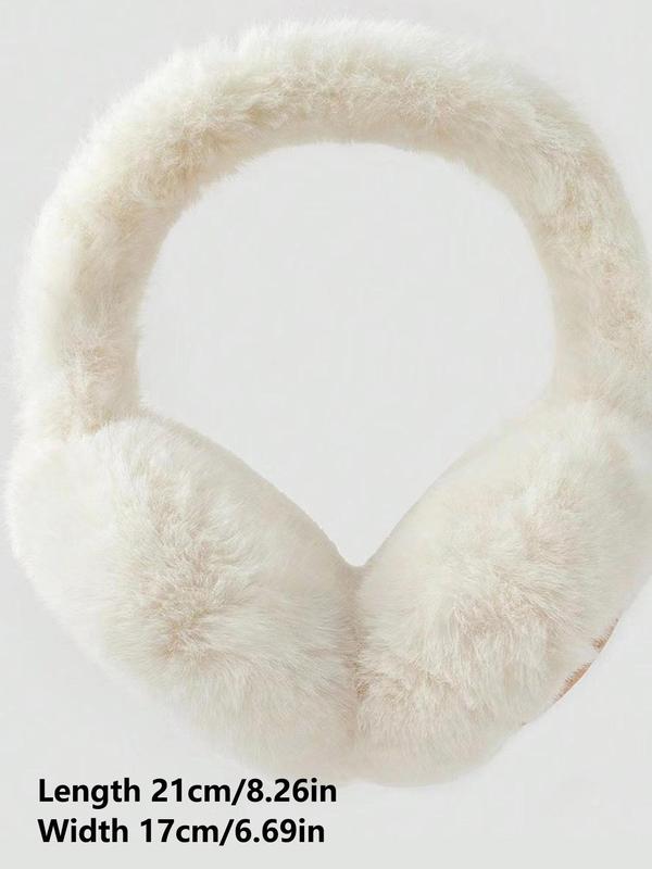 Solid Color Foldable Earmuffs, Casual Soft Plush Earmuffs for Fall & Winter, Warm Earmuffs for Women & Men