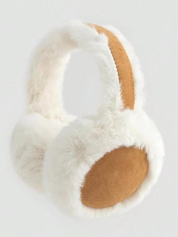 Solid Color Foldable Earmuffs, Casual Soft Plush Earmuffs for Fall & Winter, Warm Earmuffs for Women & Men