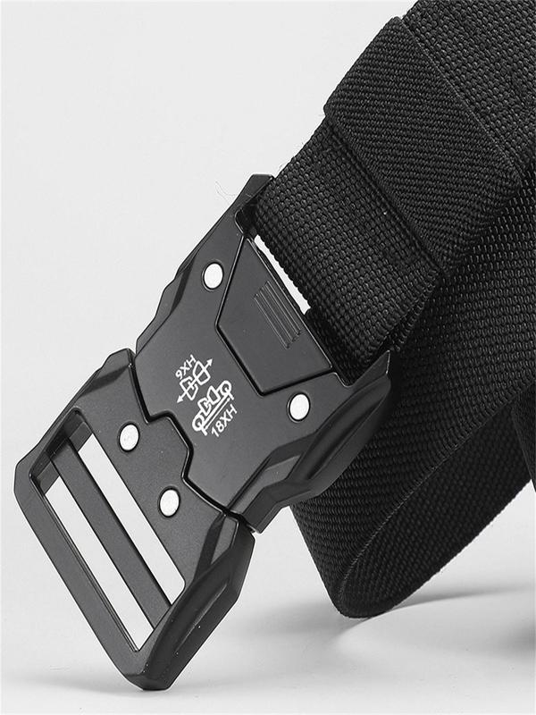 Minimalist Casual Plain Color Nylon Belt, Outdoor Tactical Belt, Student Training Belt, Canvas Belt, Belt for Men & Women