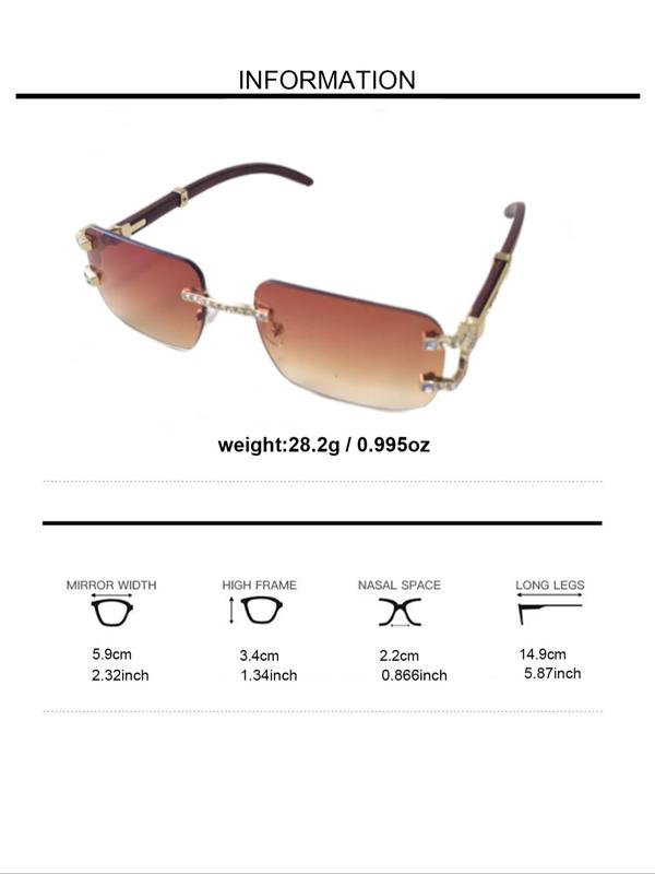 Unisex Vintage Square Frame Sunglasses, Trendy Sunglasses for Everyday Use, Fashion Accessories for Outdoor Activities