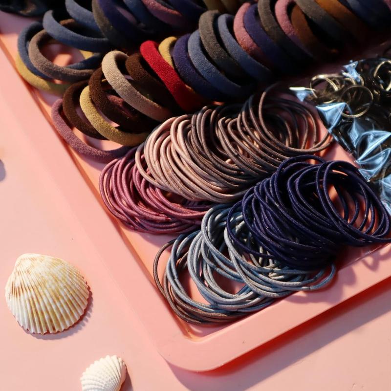 755 count Hair Accessories for Woman Set Seamless Ponytail Holders Variety Hair Scrunchies Hair Bands Scrunchy Hair Ties For Thick and Curly (Mix)