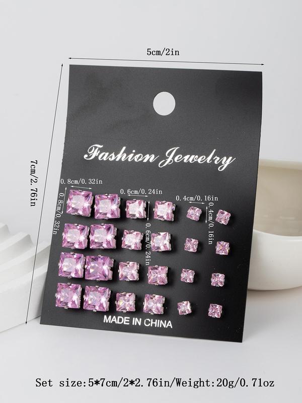 Fashion Elegant Square Shaped Stud Earrings, Simple Design Plain Stud Earrings for Women & Men, Fashion All-match Jewelry for Party, Daily Clothing Decor