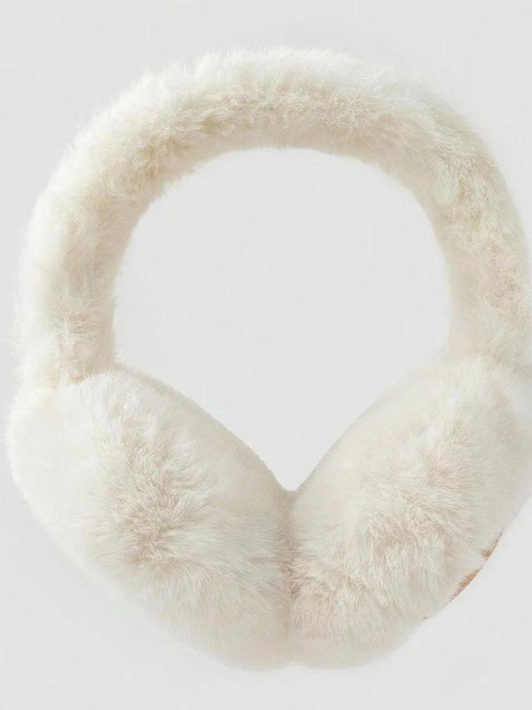 Solid Color Foldable Earmuffs, Casual Soft Plush Earmuffs for Fall & Winter, Warm Earmuffs for Women & Men