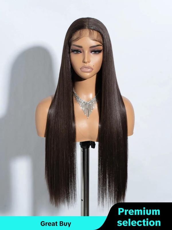 31 Inch Silky Straight Lace Front Synthetic Wigs, Gorgeous Fashion Lace Wig, Heat Resistant Fiber Pre Plucked Hairline with Baby Hair  Beginners Glueless Wig for Women Summer Daily Party