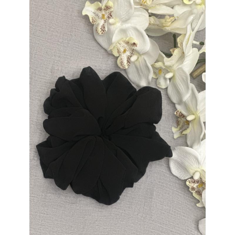 Large Chiffon Scrunchie (Black)