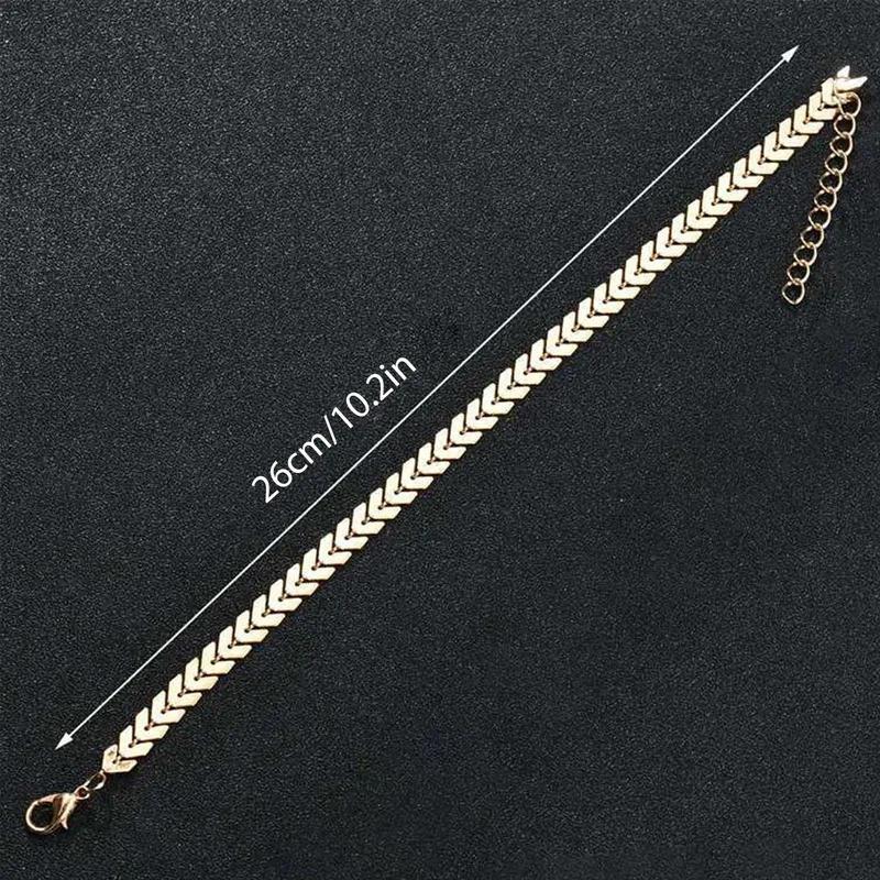 Anklets For Women Waterproof Gold Plated Layered Heart Anklet Layering Beads Boho Ankle Women's Stainless Steel Jewelry