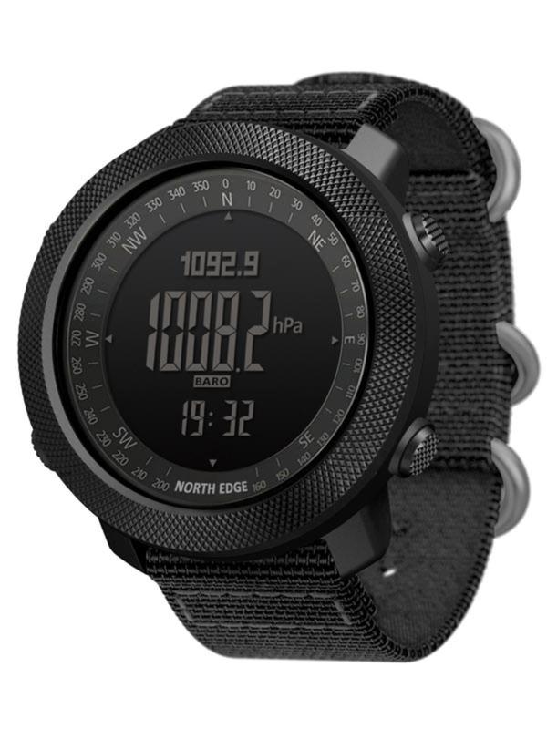 Men's Sportive Digital Watch, Fashionable Digital Watch with Alarm, Waterproof Digital Watch with Altimeter & Barometer & Compass Function