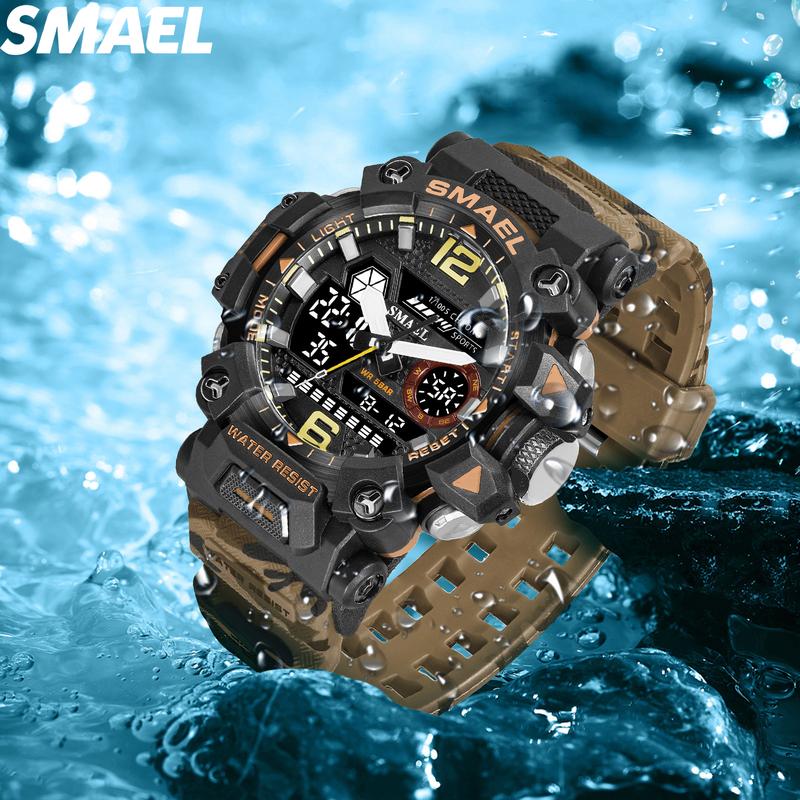 SMAEL Men's Fashion Military Style Watch Luminous Waterproof Electronic Watch 8072