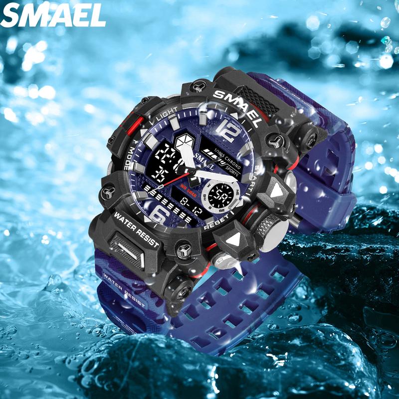 SMAEL Men's Fashion Military Style Watch Luminous Waterproof Electronic Watch 8072