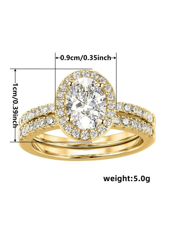 Elegant Rhinestone Decorated Rings, 2 Counts Fashion Accessories for Women for Party, Daily Clothing Decor, Trendy All-match & Exquisite Jewelry for Birthday Gift