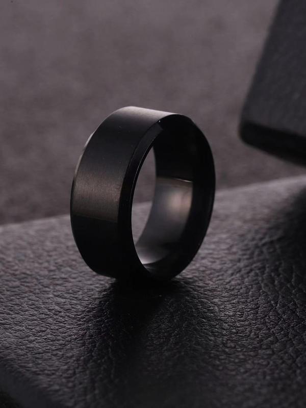 Minimalist Style Stainless Steel Ring, Plain Frosted Ring for Men and Women, Fashion Versatile Accessory for Daily Wear, Unique Gift for Friends