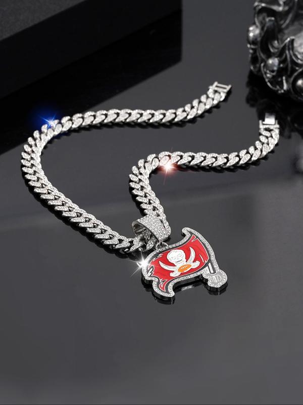 Punk Style Rhinestone Decor Skull Pendant Necklace, Hip Hop Colorblock Jewelry for Party, Daily Decor, Trendy All-match & Exquisite Jewelry for Birthday Gift