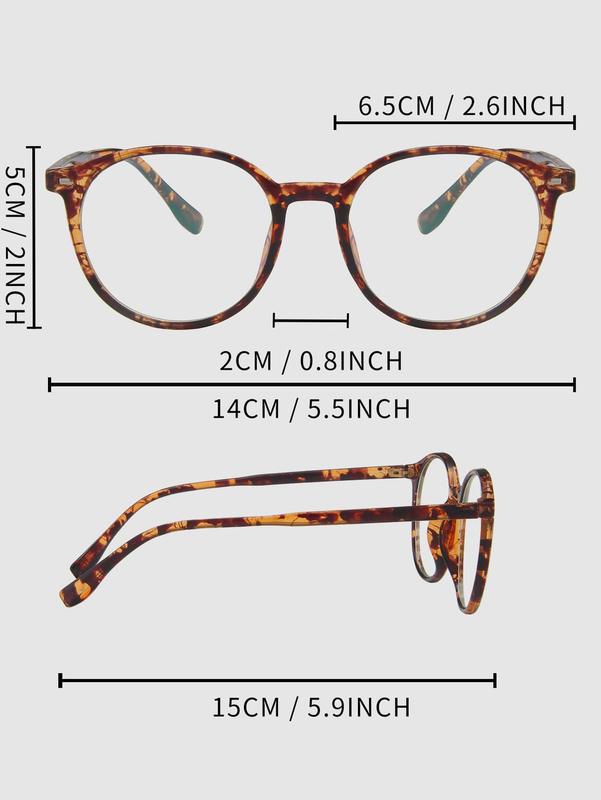 Tortoiseshell Frame Eyeglasses - Clear Glasses Accessories for Daily Wear