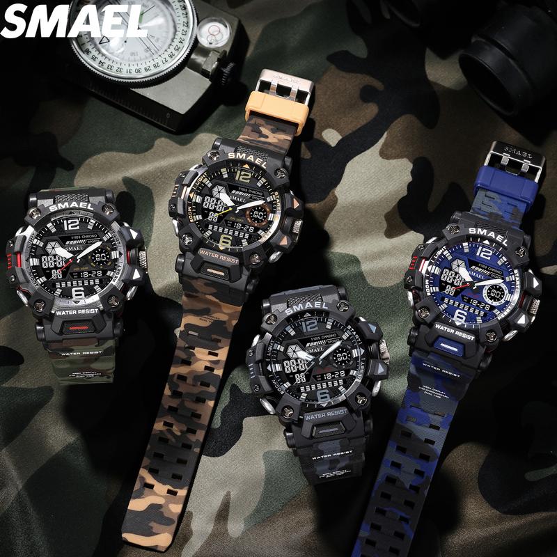 SMAEL Men's Fashion Military Style Watch Luminous Waterproof Electronic Watch 8072