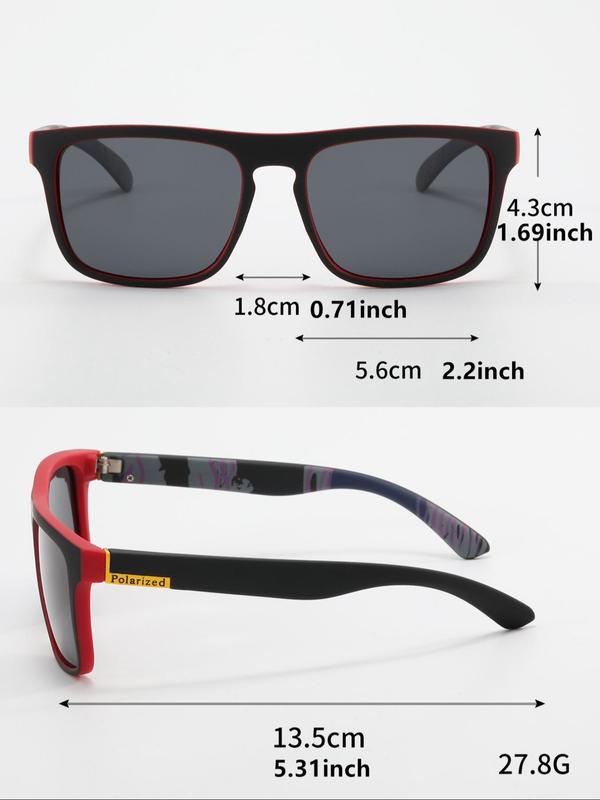 Unisex Simple Style Plain Color Sunglasses (1 Pair), Trendy Casual Square Frame Sunglasses for Everyday Use, Fashion Accessories for Outdoor Activities