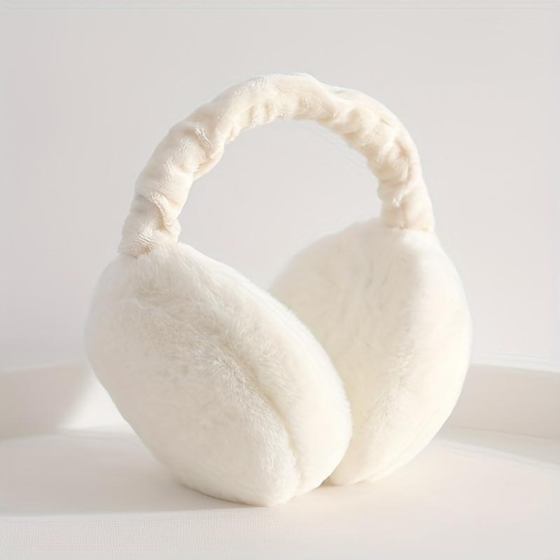 Winter Warm Solid Color Plush Earmuffs Soft Coldproof Foldable Earmuffs Cute Casual Comfortable Ear Warmer For For Women Men Winter Outdoor